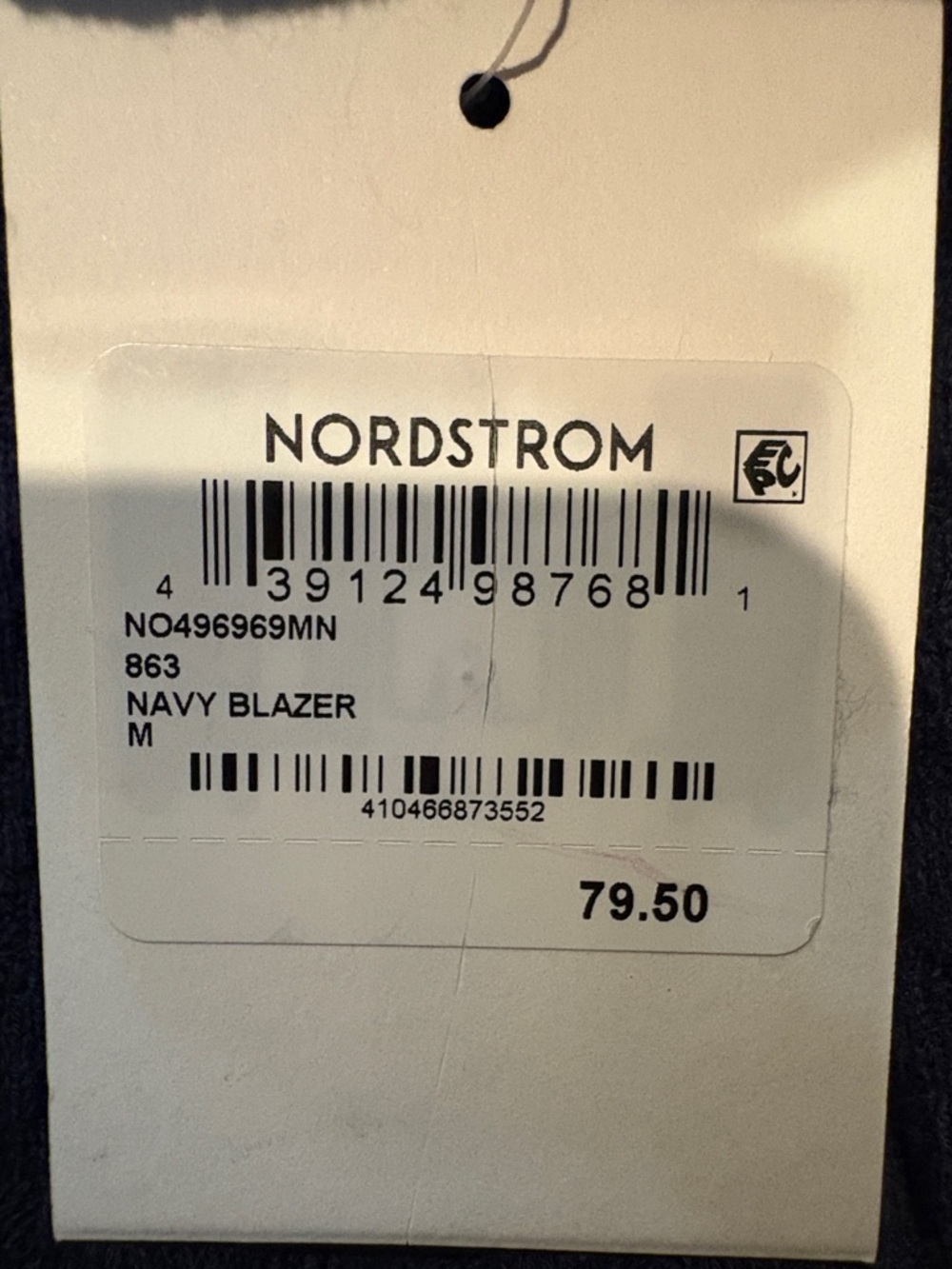 Nordstrom Men’s Dark Navy Crewneck Textured Sweater - Picture 5 of 5